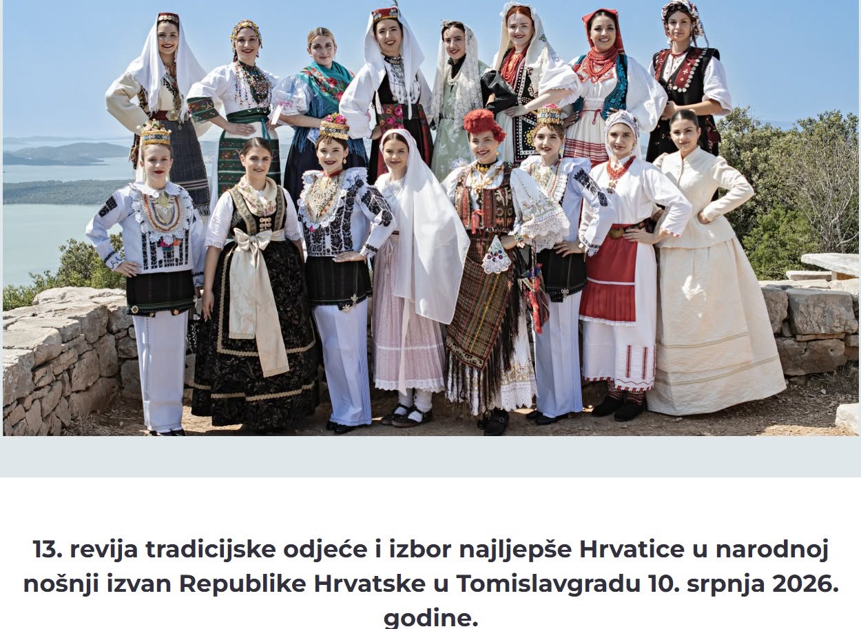Pročitajte više o članku Biramo najfotogeničniju sudionicu 13. Revije tradicijske odjeće i izbora najljepše Hrvatice u narodnoj nošnji izvan Republike Hrvatske